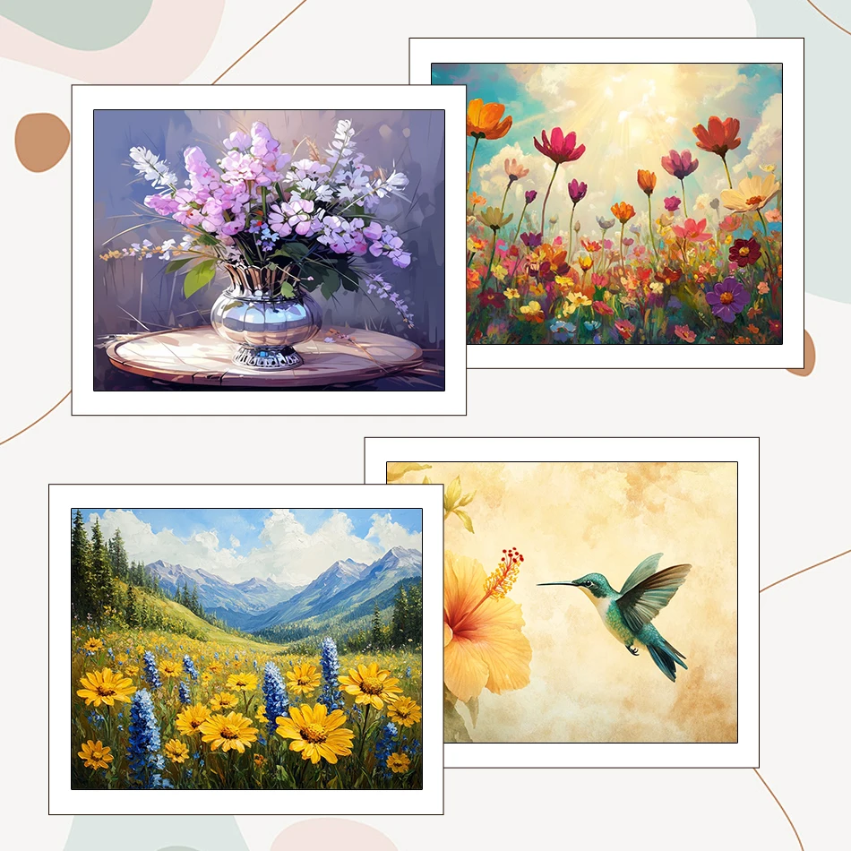 

RUOPOTY Painting By Numbers Draw Flowers 40X50cm Crafts Supplies Adults Diy Crafts Paint Kit Handmade Color Markers Wall Decor