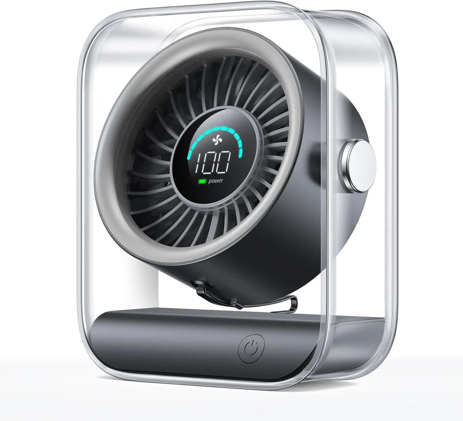 

Desk Fan, Quiet Table Fan with Turbo Airflow,100 Speeds,Digital Display,90° Rotating,Desktop Fans for Bedroom Home Office Travel