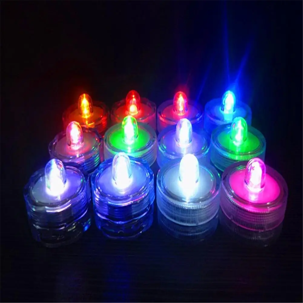 Colorful Flameless Candles Light Battery Operated Christmas LED Tea Lights Birthday Party Home Decoration Candle Lantern