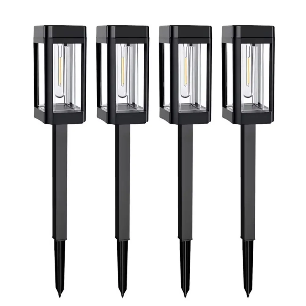 Upgraded Solar Panel Lawn Path Lights All Night Lighting Waterproof Outdoor Garden Walkway Yard Decorative Lamp 4Pack 8