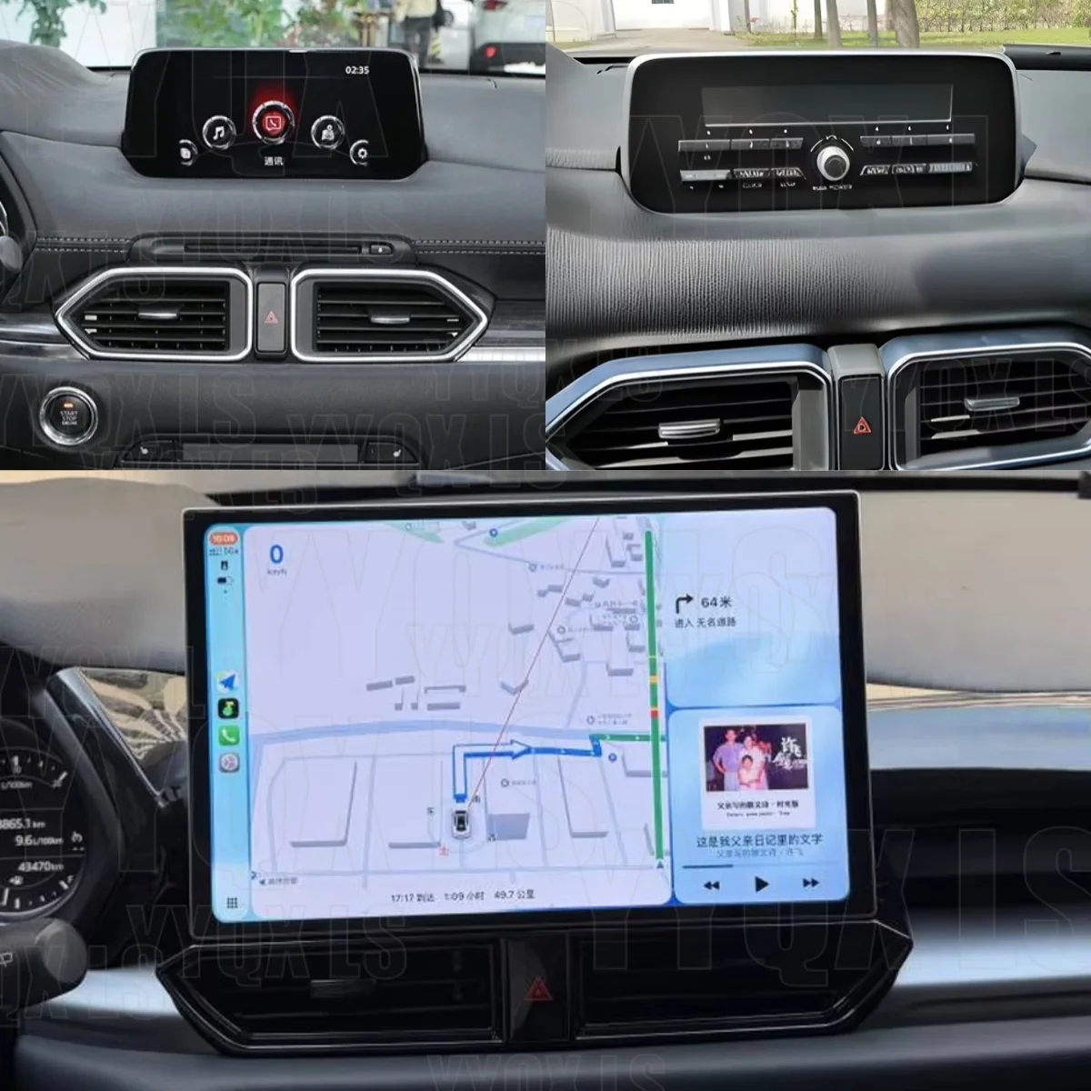 13INCH Android 15 QLED Car Radio Multimídia VideoPlayer Carplay For Mazda CX5 2017-2022 RDS BT Dual System Navigation Stereo HU