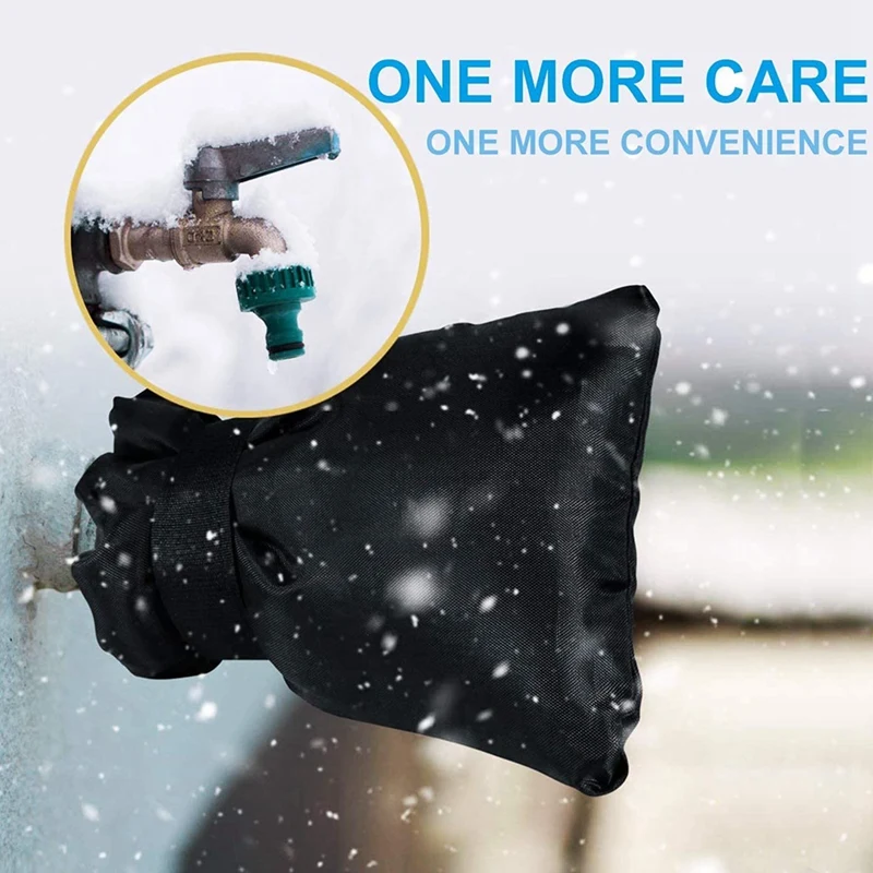 Outdoor Faucet Cover For Winter Freeze Protection, Reusable Hose Bib Cover And Sprinkle Valve Insulation Wrap