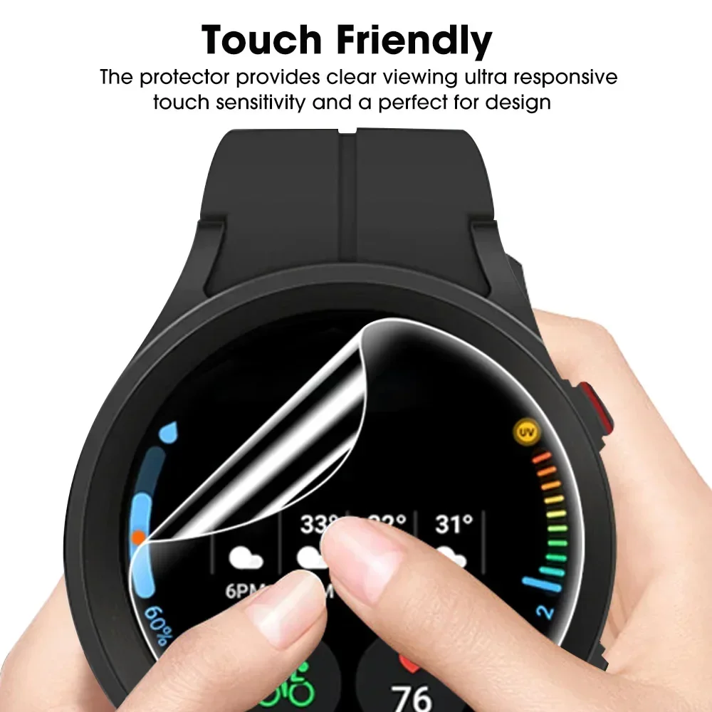 Anti Scratch Screen Protector For Samsung Galaxy Watch 7 40mm 44mm 4 5 6 5Pro Watch 4 Classic 40/42/46/47mm Soft Protective Film