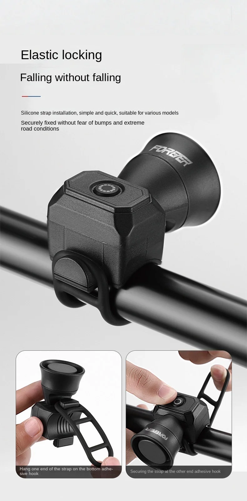 5-Modus-Fahrradklingel für Mountainbikes, Mini-Batterie, Wasserdichte Elektronische Fahrradglocke, Fahrradzubehör, Kinder-Roller-Accessoires – Detail 8