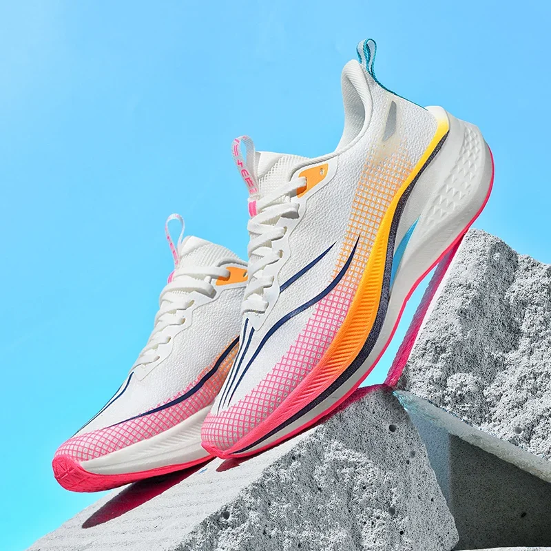 

Couple Style Scrub Sound Carbon Plate Racing Running Shock-Absorbing Running Shoes Sports Professional Men's and Women's