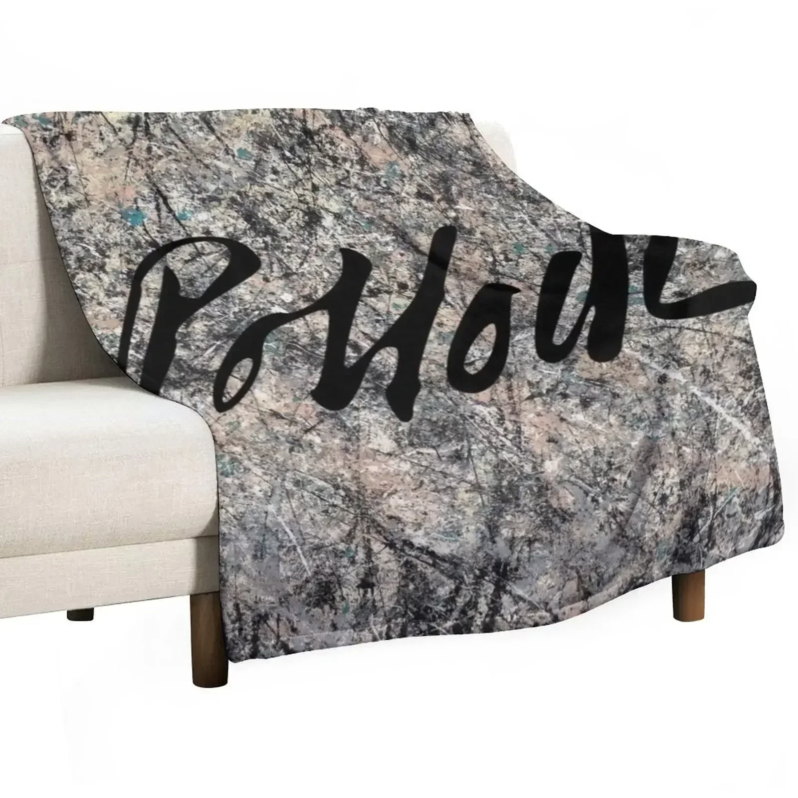 Jackson Pollock signature Throw Blanket Multi-Purpose Blankets For Bed Sofa Blankets