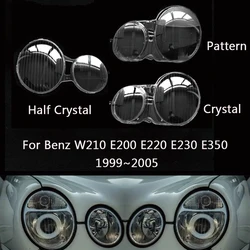 For Mercedes-Benz W210 E200 E220 E230 E350 1999~2005 front Car Headlight Cover Lens Shell Lampcover Lampshade Headlamp