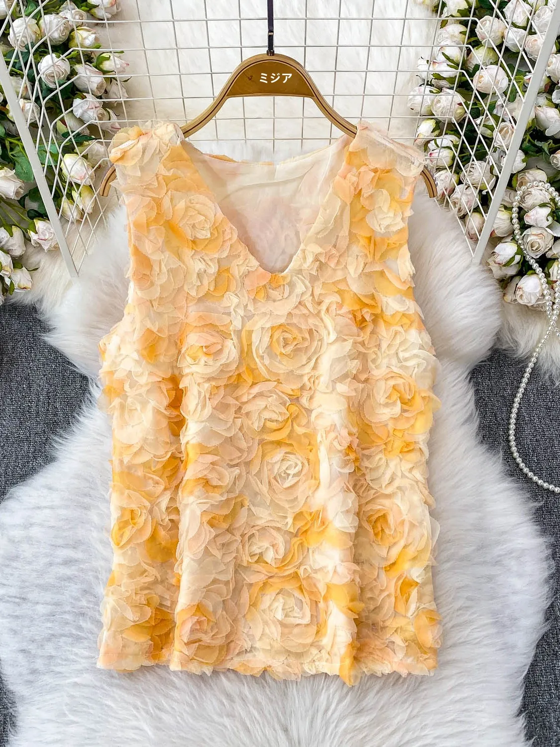 

Sweet 3D Rose Slim Fit Csole Tank Top Women's Summer New Sle Retro Vaion Top Strap Vest Commute Sle Regular Length