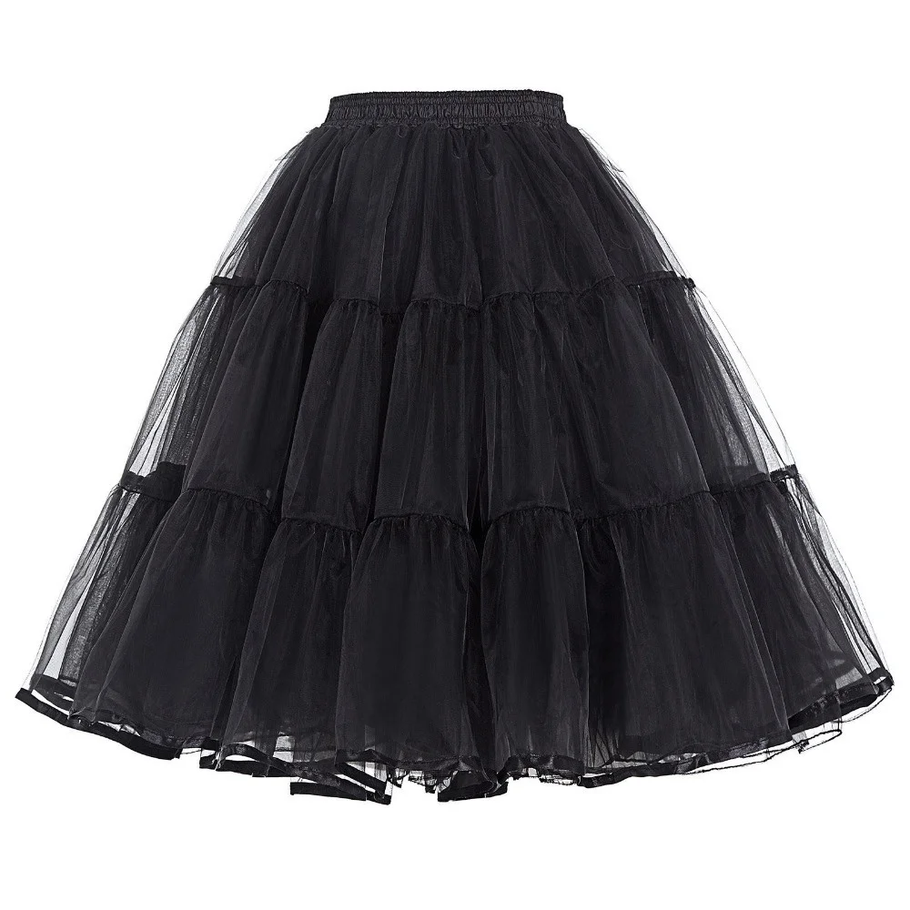 Jupon d'Été en Organza Bouffant pour Femme, Jupe Rétro Vintage, Sous-Jupe, Cerceaux, Grande Taille, Crinoline de brevBlanche