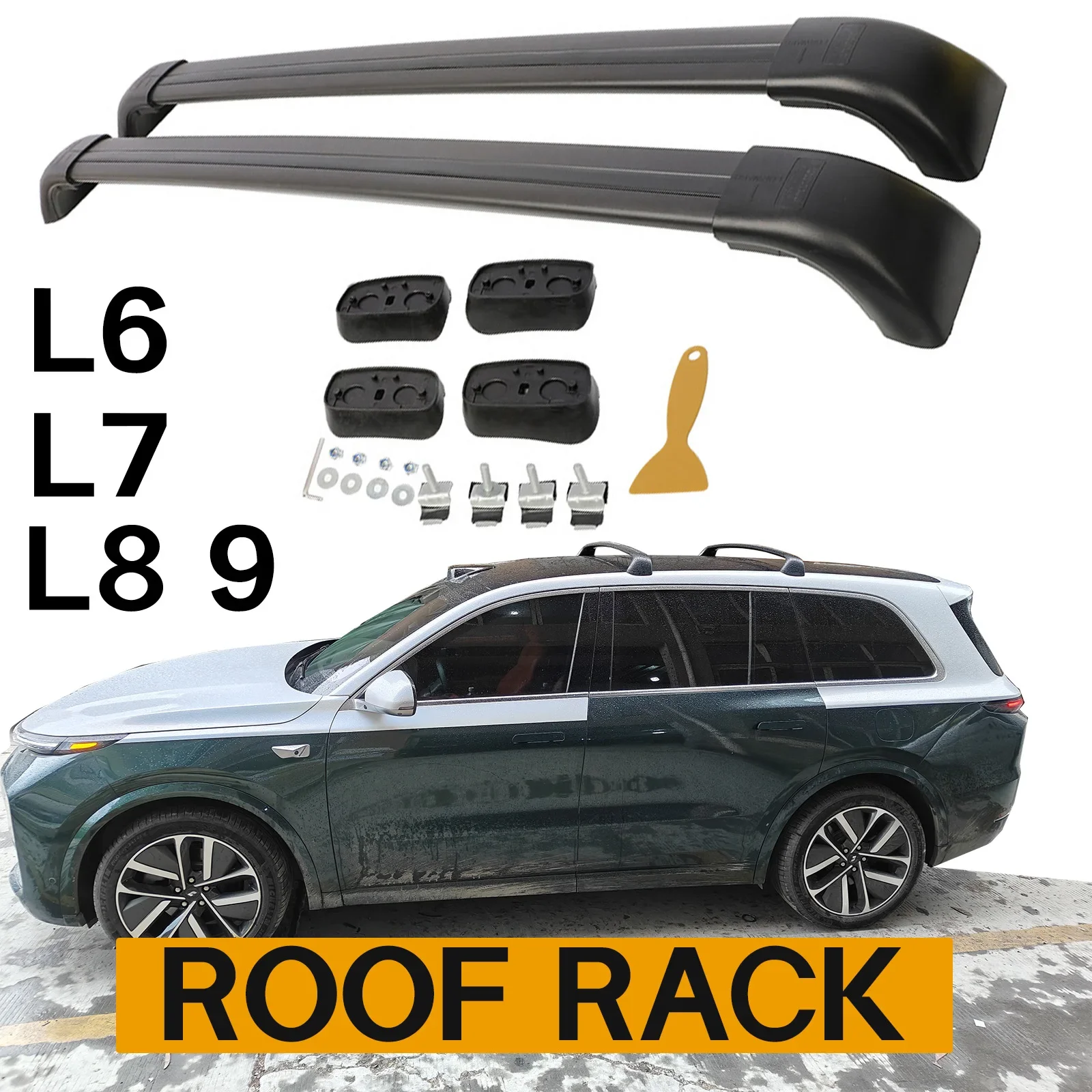 SHITURUI For Ldeal car series L9/L8/L7/L6Serultra quiet truck roof bar car special aluminum alloy belt lock