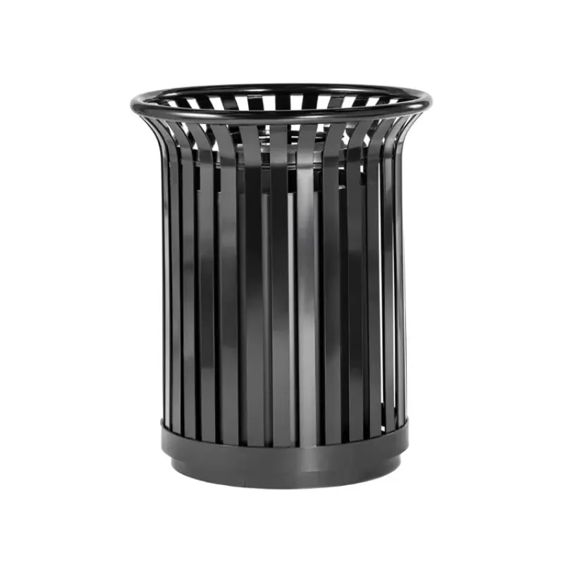 Garbage Outdoor Metal Scrap Black Commercial Can Wheels Storage Cover High Durability Kitchen Dumpster Trash Can