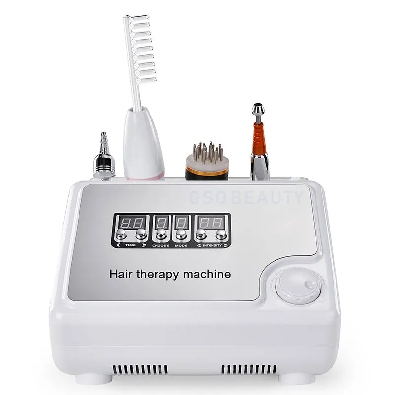 Professional Scalp Care Machine Hair Follicle Treatment Device With Comb Microcurrent Hot Cold Hammer Ampoule Import OEM CE