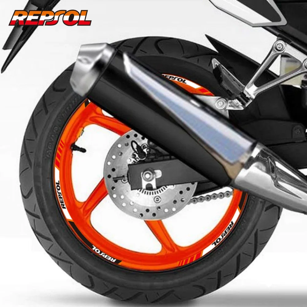 For Honda HRC REPSOL CBR250RR CBR400RR CBR600RR CBR1000RR 17inch Motorcycle Accessories Rim Wheel Sticker Reflective Decals