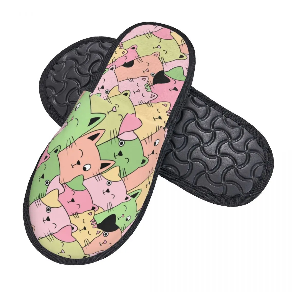 مخصص كاواي القطط الراحة جرجر رغوة الذاكرة النعال النساء لطيف الحيوان هريرة فندق منزل الأحذية #2