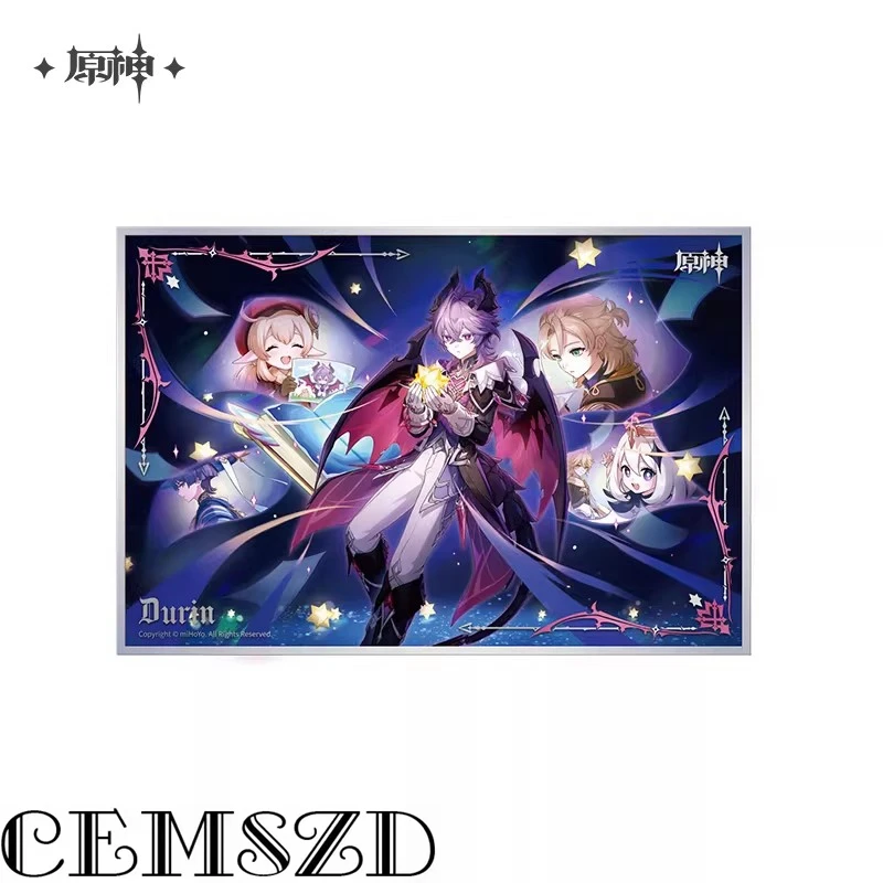 [Echte] Durin Columbina Badge Hanger Set Game Genshin Impact Anime & Cartoon Broches Cosplay Accessoires Props Gekleurd Papier