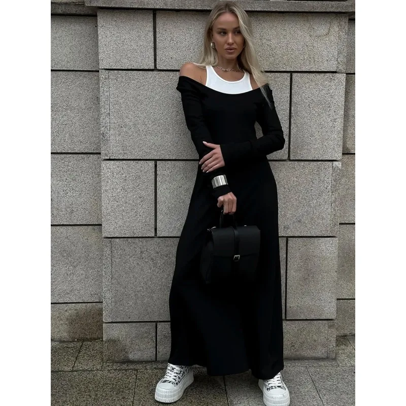 Soft Modal T Shirt Dresses Women Summer Harajuku High Waist A Line Midi Dress Female Sleeve Tee Casual Clothes