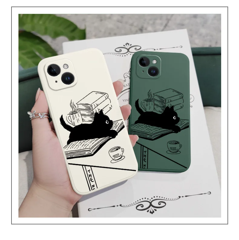Tischkatze Handyhülle für iPhone 17 17 Air 16 16e 15 14 13 12 11 X XR XS Plus Pro Max Mini Silikonhülle – Detail 2