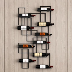 Vitrine à suspension horizontale européenne, vitrine simple pour magasin, casier à vin rouge, design créatif en métal, salle à manger