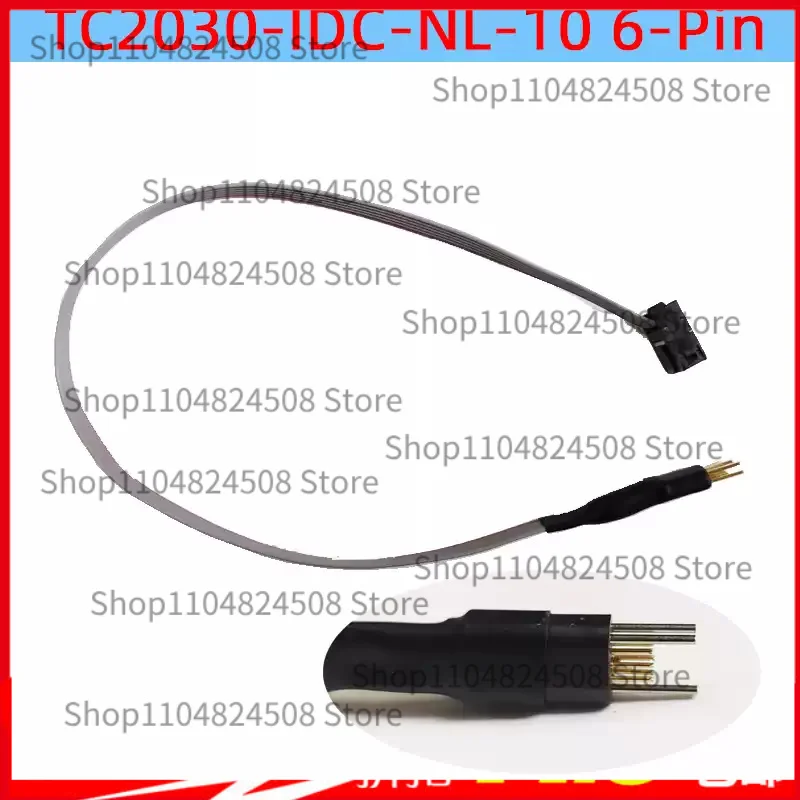 TC2030-IDC-NL-10 6-Pin Plug-of-Nails™ Spring-Pin Cable