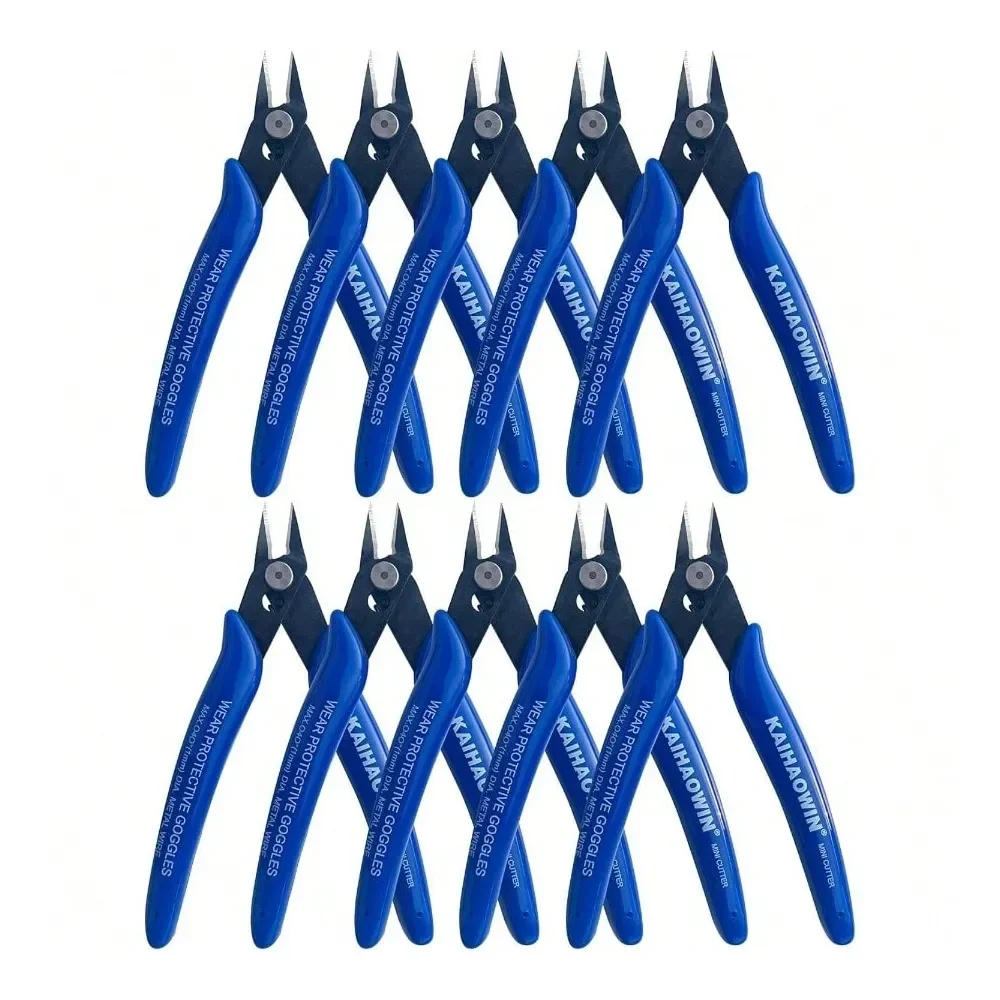 

Wire Cutters 10 Pack 170 Wire Flush Cutters Wire Clippers Nippers Clean Cut Pliers Side Cutter Diagonal Cutting Pliers Electron