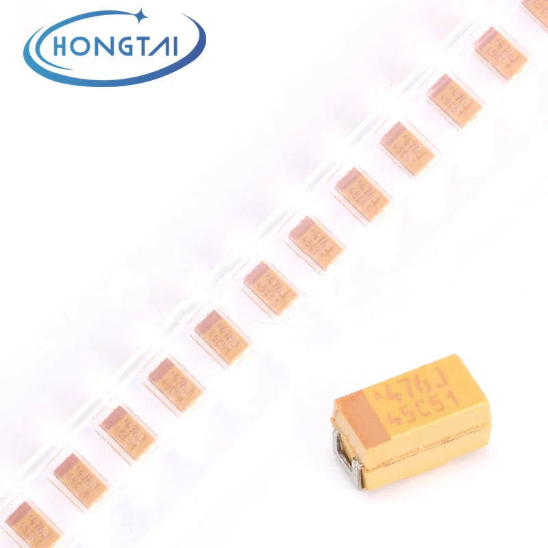 Танталовый конденсатор SMD 3216A 6,3 В 47UF ± 10%, конденсаторы TAJA476K006RNJ 1206, 10 шт.