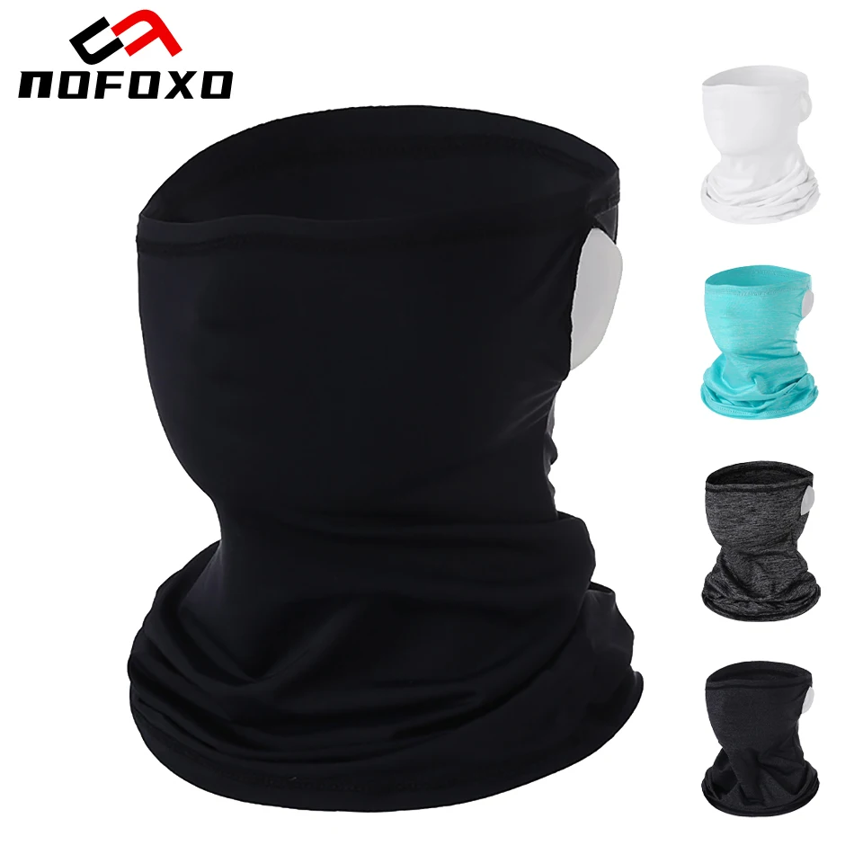 

NOFOXO Summer Ice Silk Breathable Face Mask Sun Protection Neck Gaiter Balaclava Sports Cycling Hiking Outdoor Activities Unisex