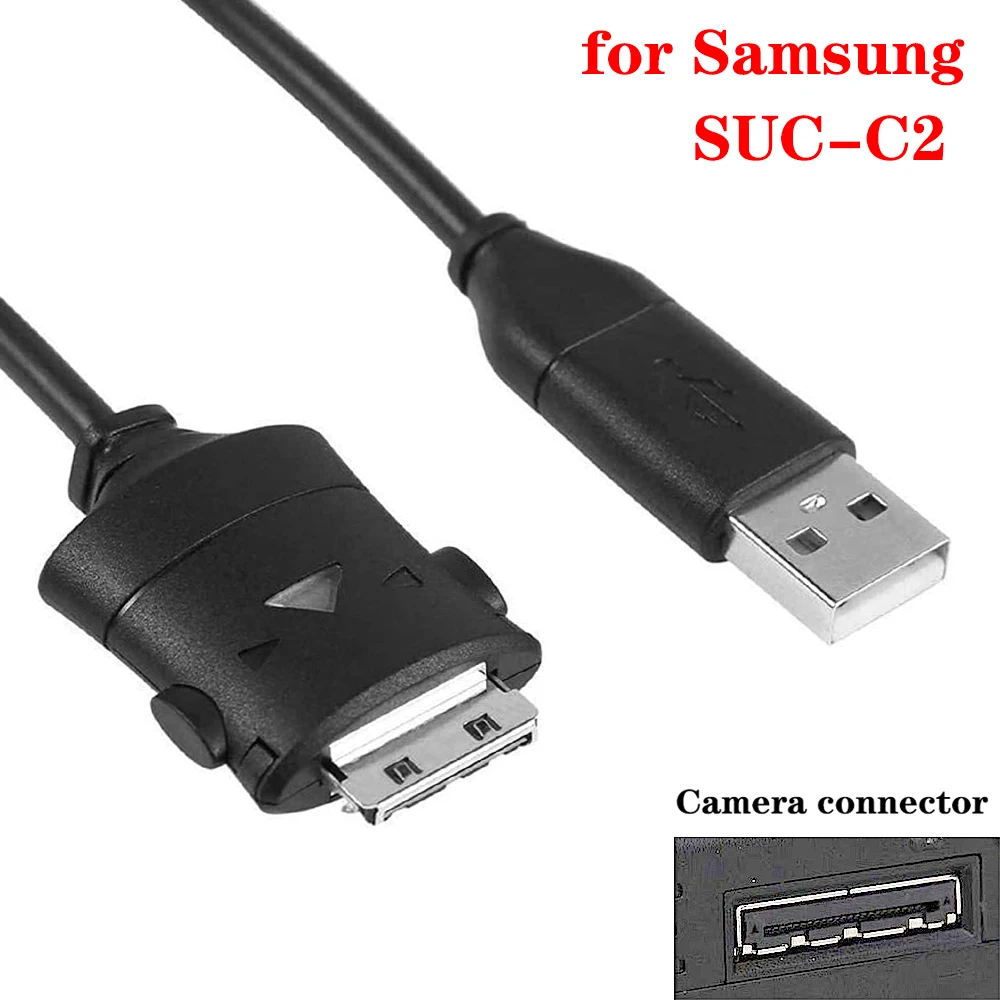 SUC-C2 USB Charging Cable Data Transfer Cord Replacement for Samsung Digital Camera NV3 NV5 NV7 I5 I6 I7 I70 NV20 L70 L73 L74 L7