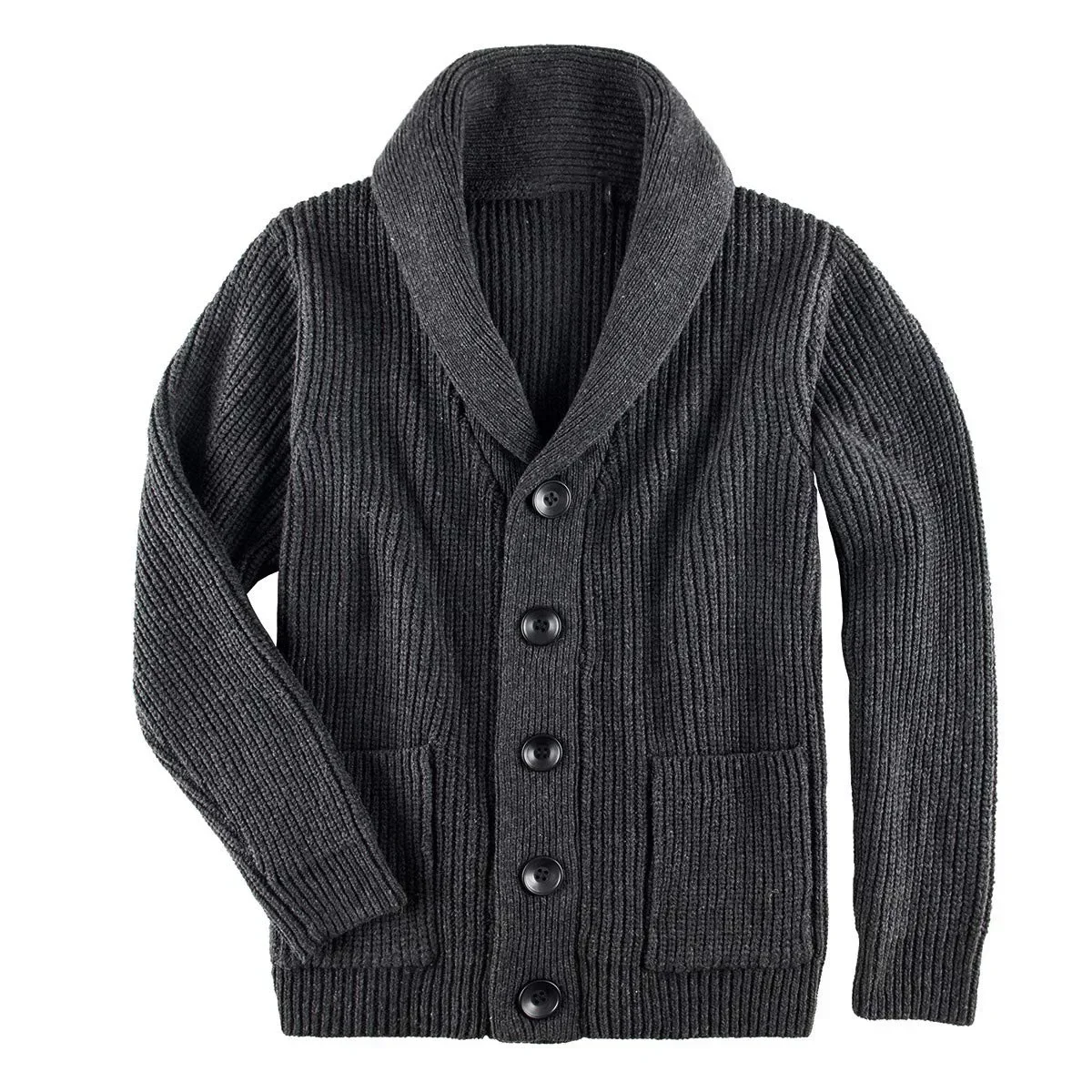 

New 2026 Autumn Winter Men Shawl Collar Cardigan Sweater Classic Male Warm Sweater Cotton Pullover Mens Knitwear Clothes Male