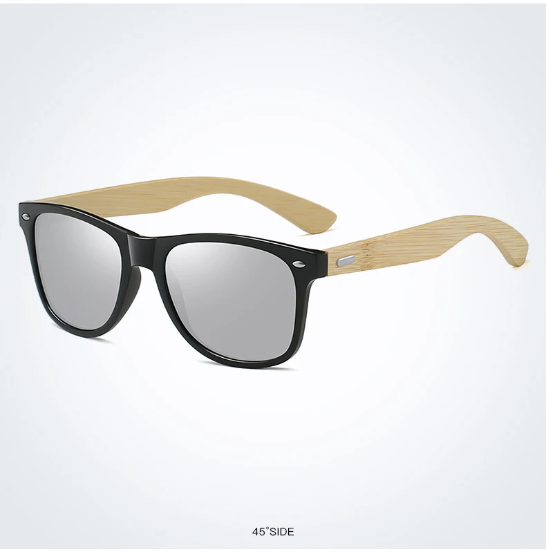 Mode Bambus Holz Vintage Quadrat Sonnenbrille Männer Frauen Luxus Marke Designer Sonnenbrille Holz Fahren Angeln UV400 Brillen – Detail 22