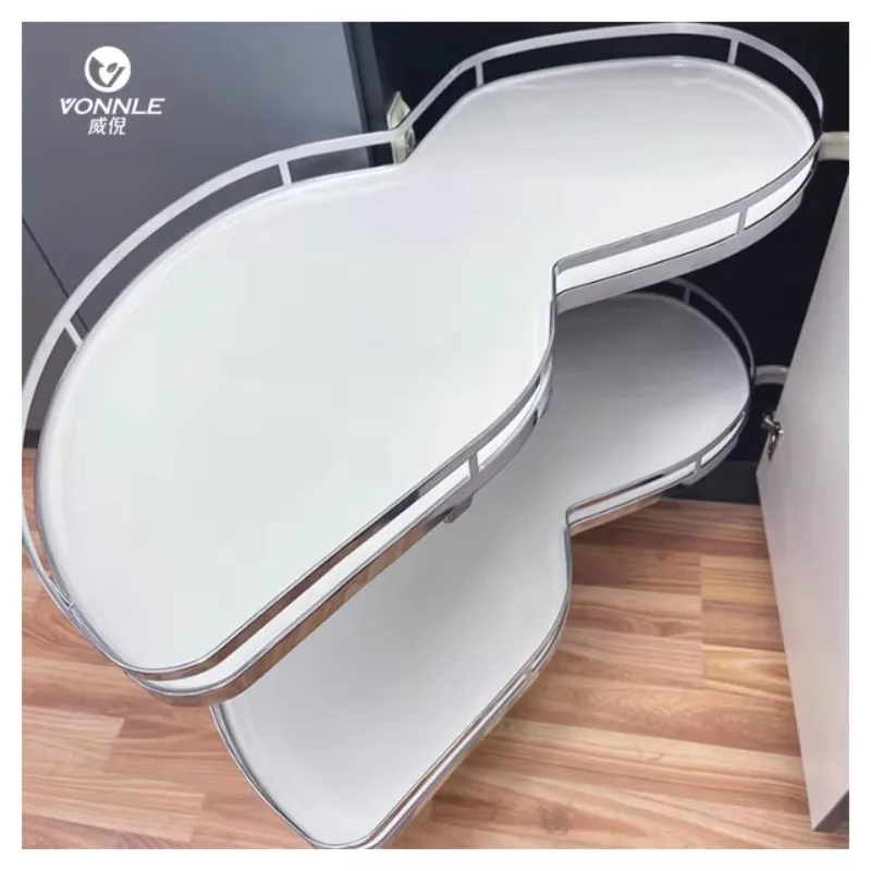 Kitchen Storage Accessories Magic Corner Basket Chrome Magic Corner Kitchen Revolving Basket Swing Trays