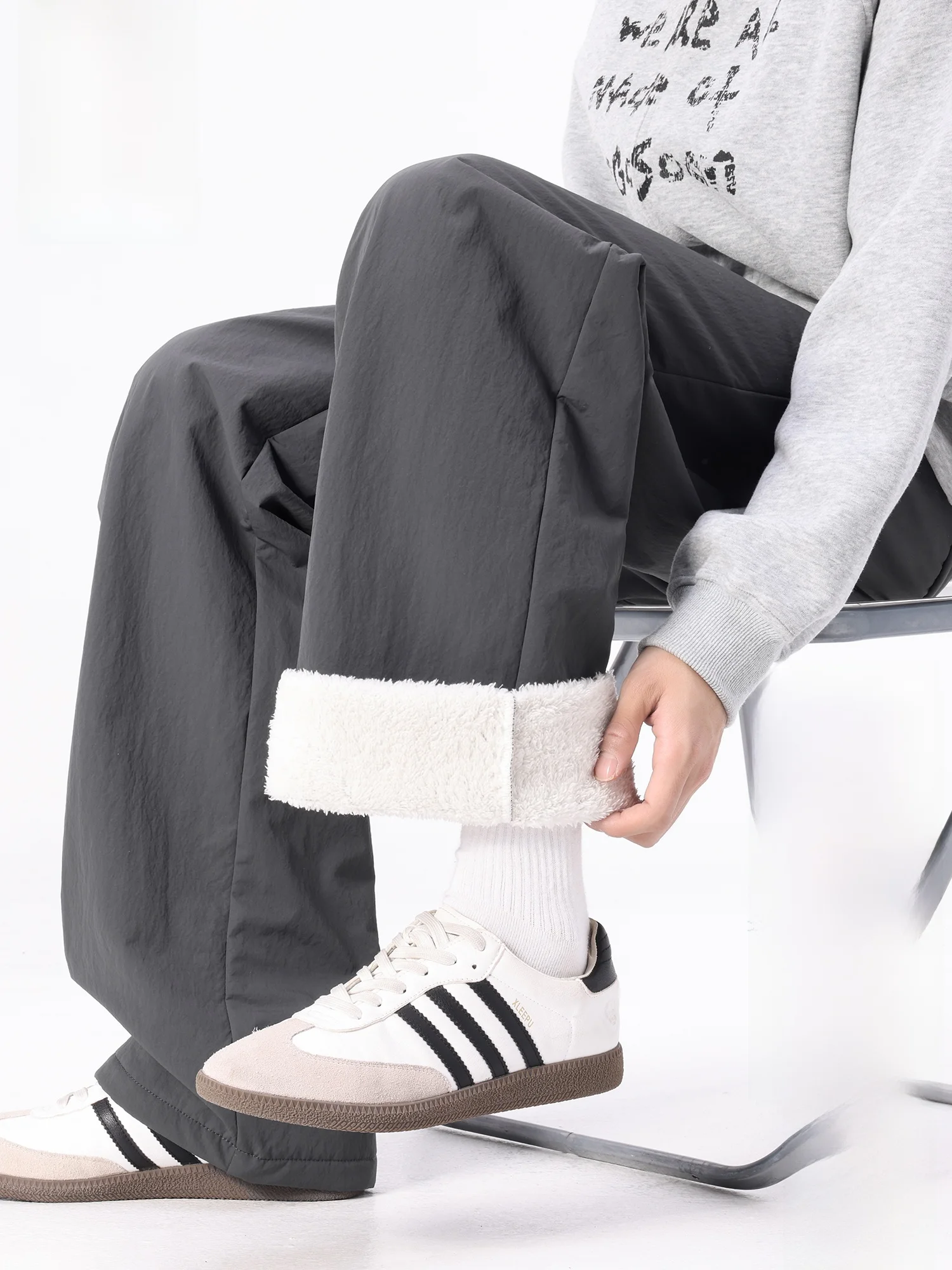 

Мужские спортивные повседневные брюки Paul Frank из овечьего вельвета, теплые, свободные, прямого кроя, однотонные, широкие, весенние, молодежные, Vitali Sle