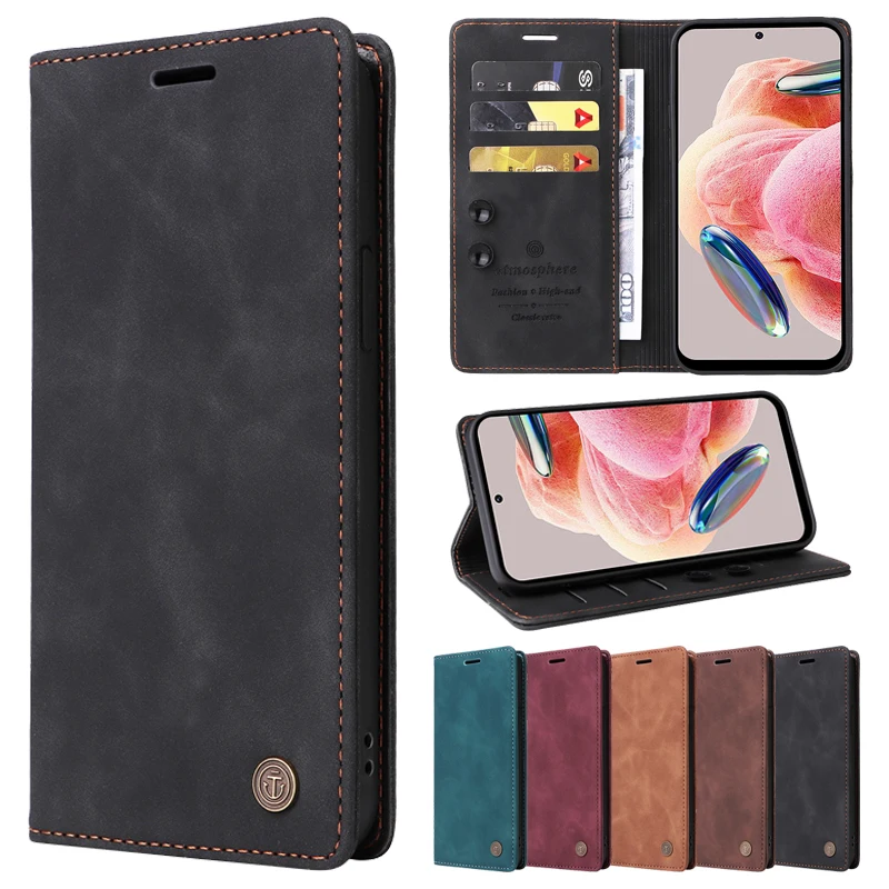 Wallet Magnetic Leather Case For Xiaomi Redmi 12C 10 9 9A 9T Note 12 12S 12 Pro Plus 11 Pro 10 Pro 9 Pro 9S 8 Pro Poco X3 Pro F5