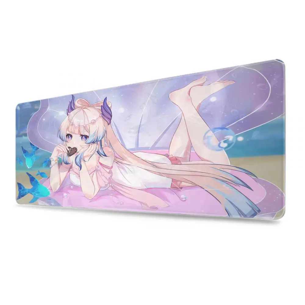 Genshin Impact Sangonomiya Kokomi Mouse Pad Large Gaming Accessories Mouse Mat Keyboard Mat PC Gamer Desk Pad Computer Mousepad