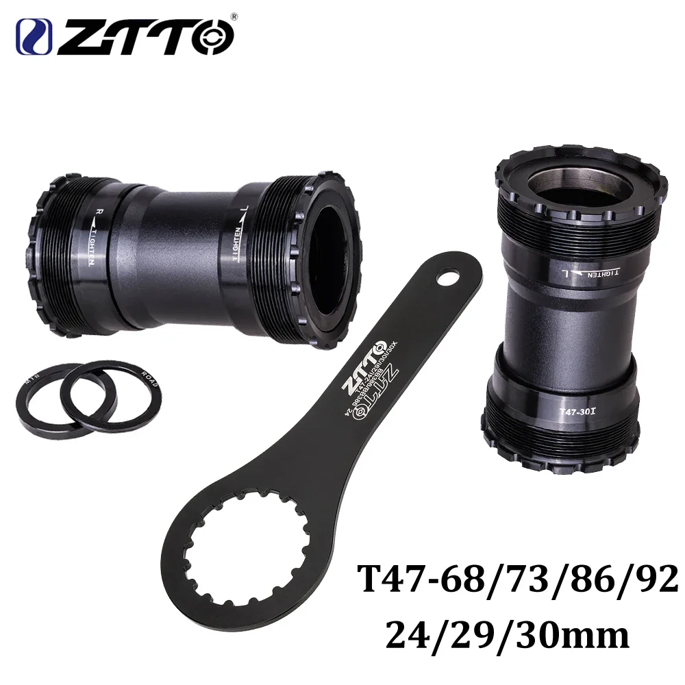 ZTTO Fahrrad T47 Tretlager 24 Kurbelgarnitur Dub 29 30 mm abgedichtetes Lagergewinde 47 68 73 mm Schale 28,99 mm Spline-Achse MTB Rennrad