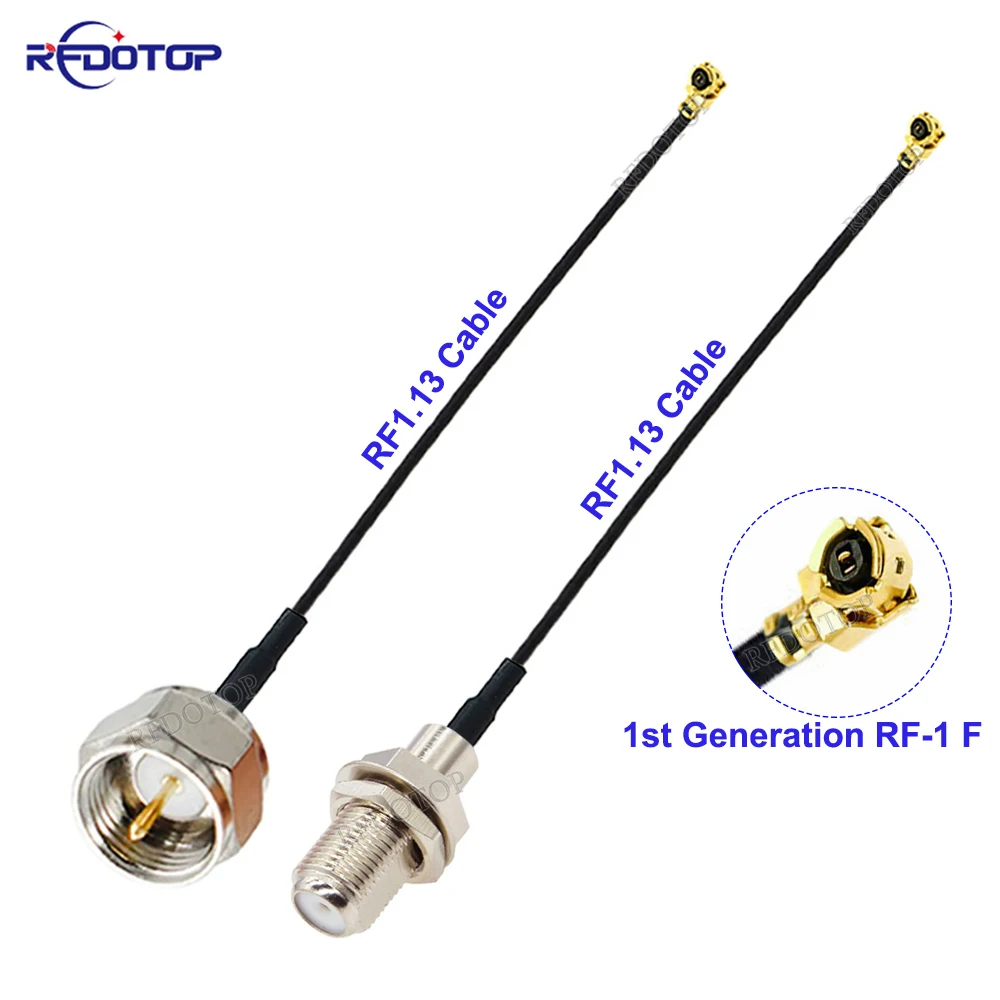 

2PCS/Lot F Male/Female to u.fl IPX-1 Female Connector 50 Ohm F to IPX RF1.13 RF Coaxial Pigtail 3G Antenna Extension Coax Cable