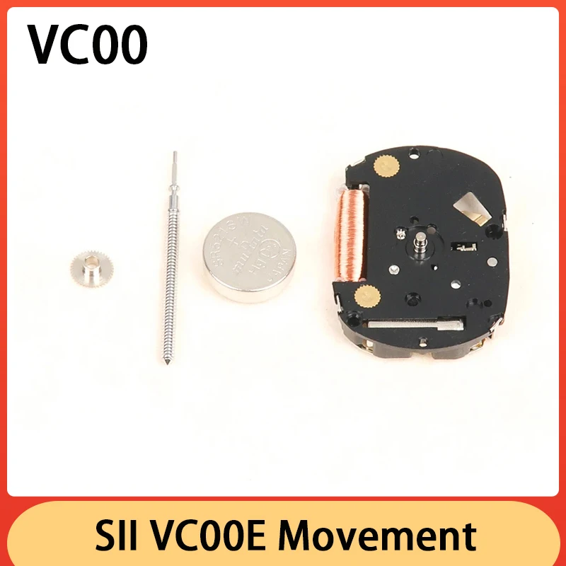 Japan VC00E mechanizm kwarcowy VC00 ruch dwa zegarek ręczny części zamienne do naprawy z baterią