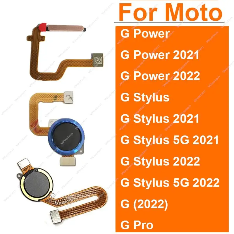 Home Button FingerPrint Sensor Flex Cable For Motorola Moto G Power G Stylus 5G 2021 2022 G Pro Touch ID Fingerprint Flex Cable