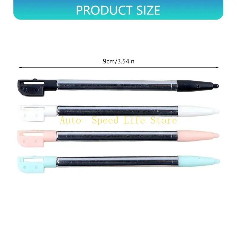 02DA High Sensitivity Retractile Touch Pen Metal Plastic Gaming Accessory Ergonomic Design Portable Size Suitable Intense Play