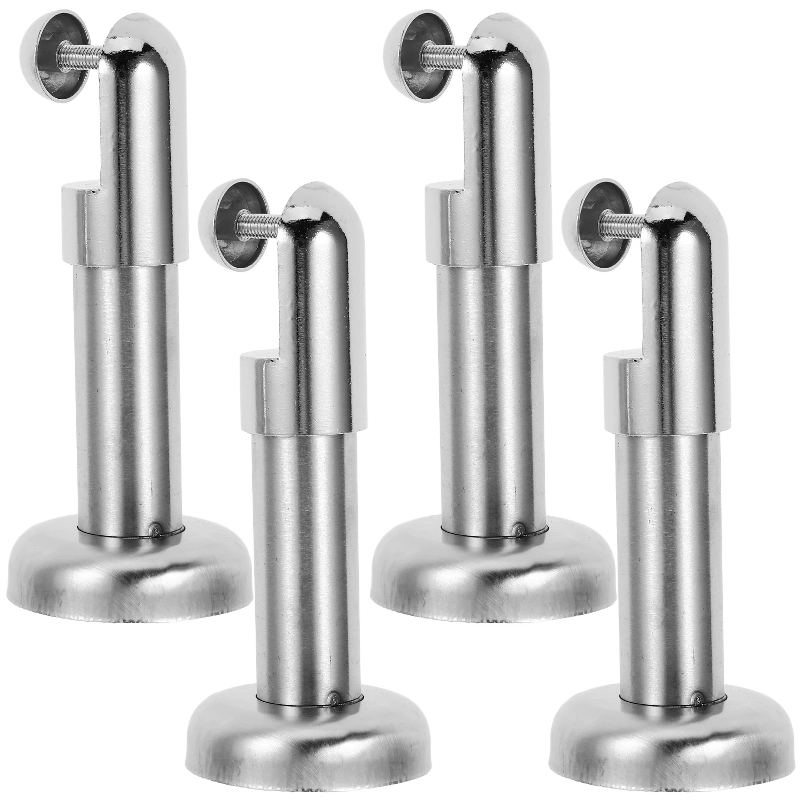 

4Pcs Wear Resistant Stainless Steel Toilet Partition Foot Restroom Partition Support Foot Durable Bathroom Hardware