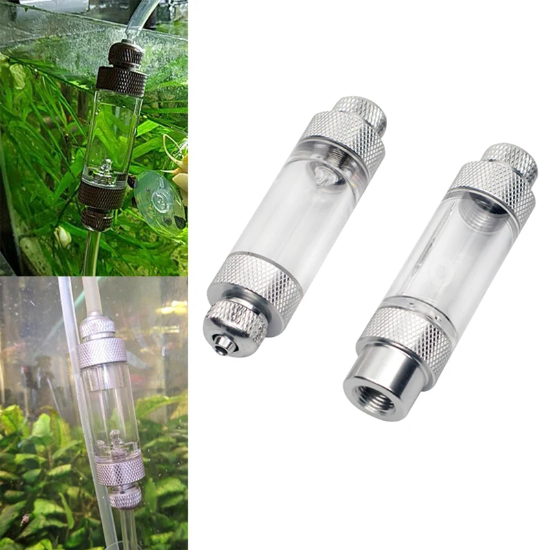 Aquarium CO2 Bubble Counter Check Valve Single Double Head DIY Fish Tank CO2 Regulator Diffuser CO2 System Kit Non-return Tool