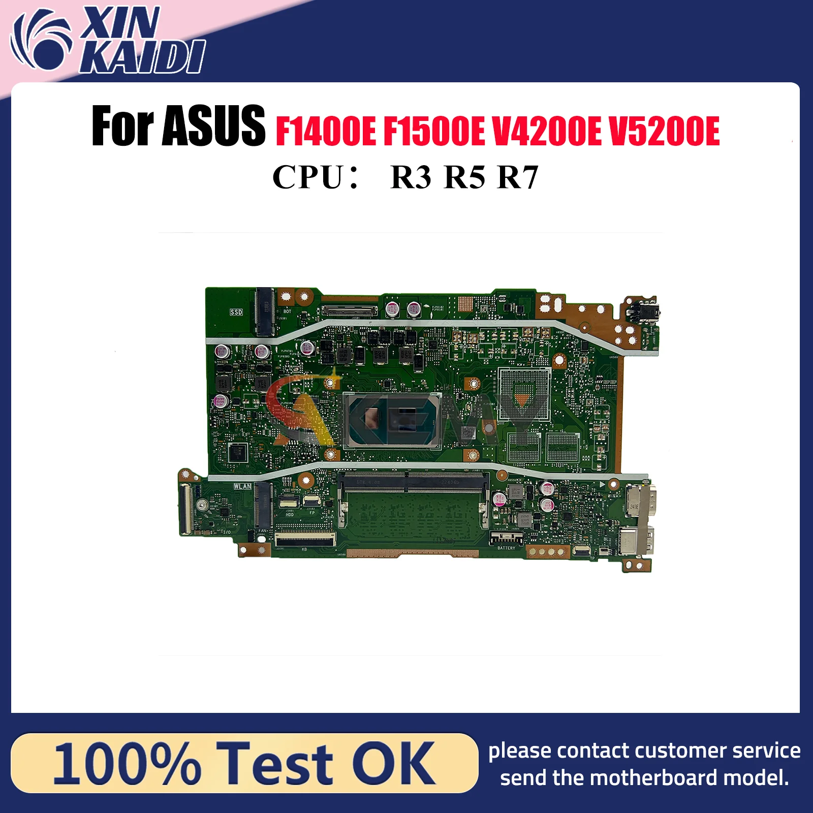 

Материнская плата для ноутбука X515EA для ASUS VivoBook V5200E X515E V4200E F1400E F1500E X515EA X515EP X515EQ с процессором R3 R5 R7