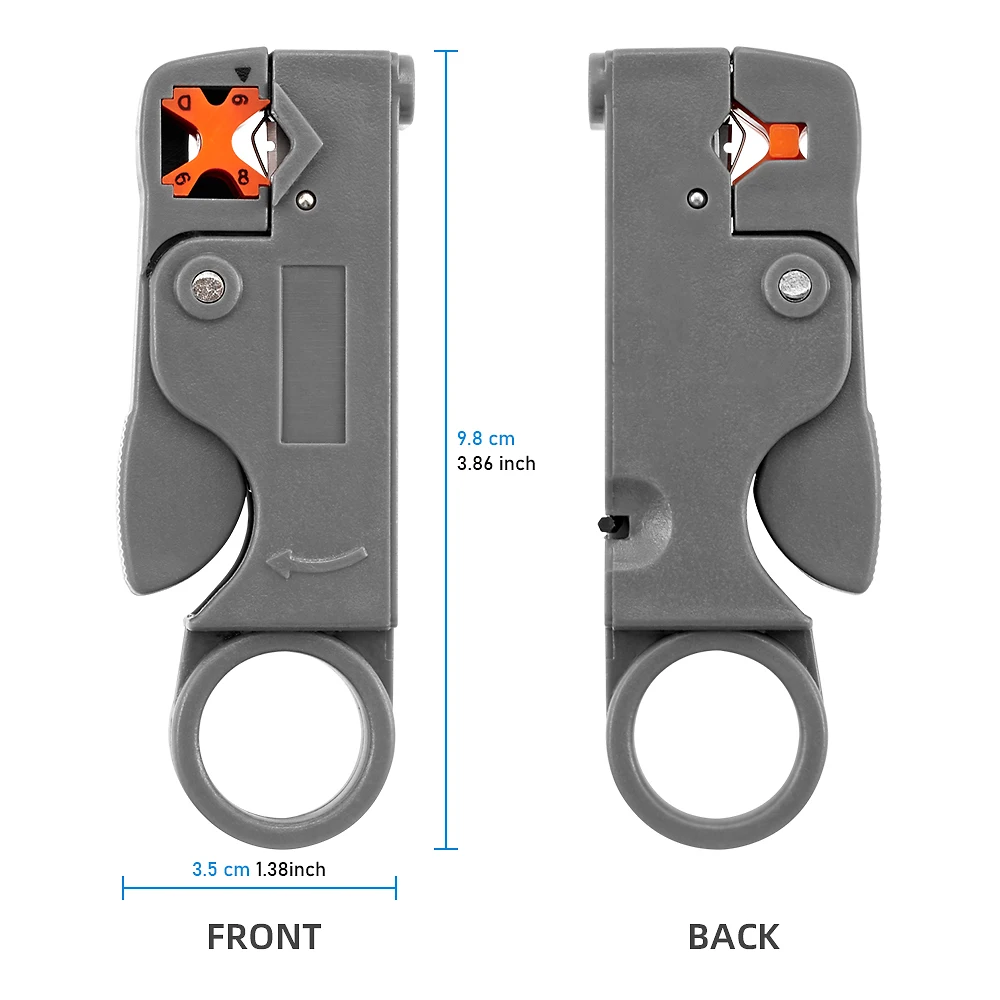 Coaxial Cable Stripper Rusty Wire  Cable Tool Wire Stripper Stainless Steel Hex Wrench Accessories Insulation Straight Pipe