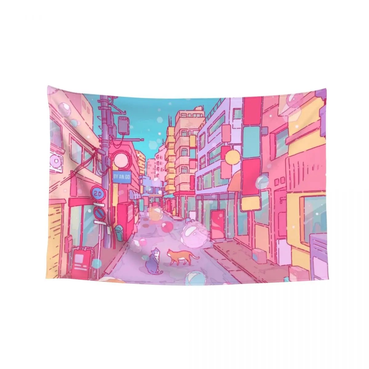 

The cute cats in the Tokyo streets Tapestry Room Decorator Bathroom Decor Wall Decor Hanging Tapestry