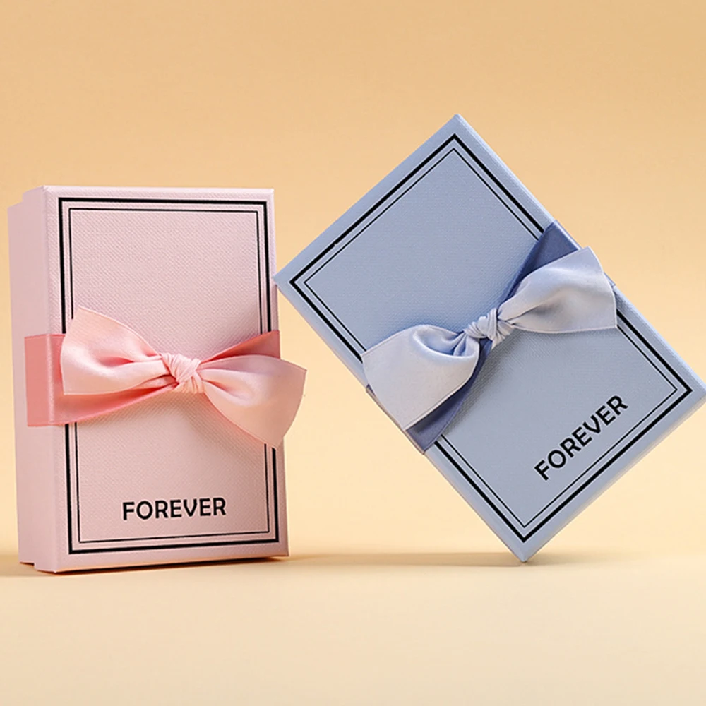 4Pcs 11*6*16.5 Jewelry Box with Bow For Perfume Wedding Candy Chocolate Case Engagement Companion Gift Birthday Packaging Casket