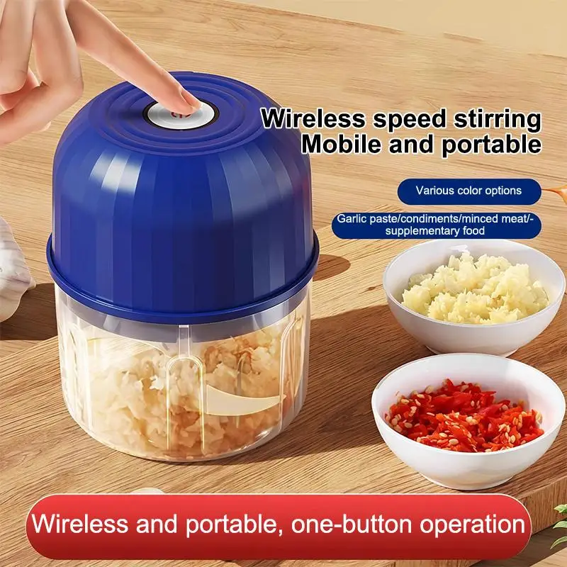 Usb Charging Electric Garlic Puree Machine Meat Grinder 260ml Onion Chopper Vanilla Vegetable Chili Grinder Kitchen Food Mixer