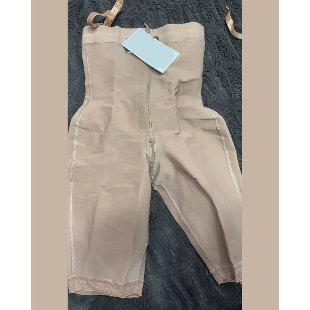 Fajas Colombianas Compresssion Invisible Body Shaper Post Surgery Binders Knee-length Shapewear Waist Trainer Butt Lifter