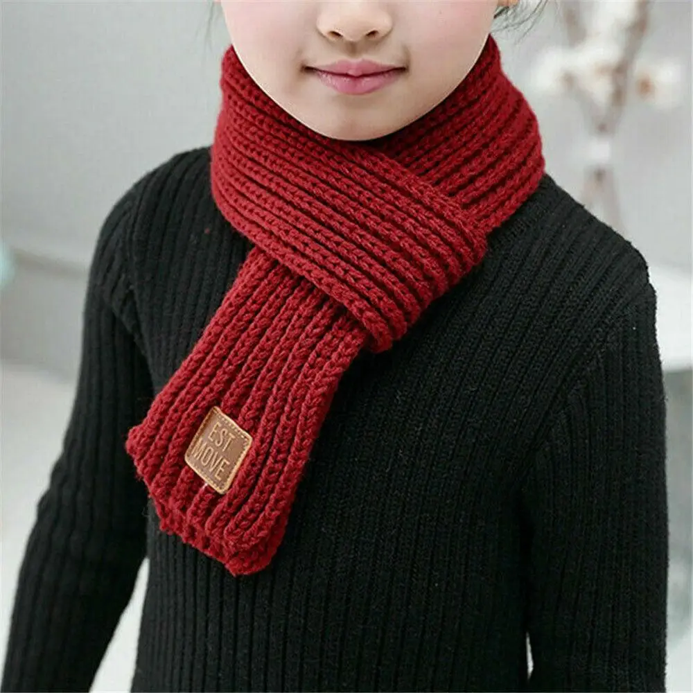 1PC Baby Kids Boy Girl Winter Warm Scarf Knitting Wool Scarves Children Neck Warmer Wrap