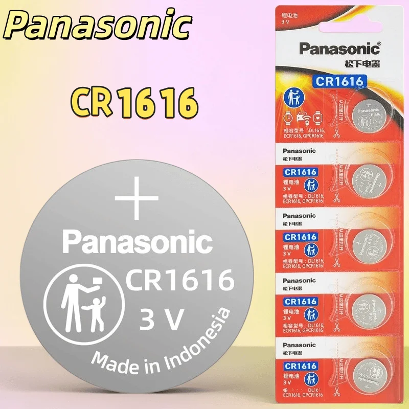 5-50PCS Original Panasonic CR1616 3V Lithium Coin Battery DL1616 5021LC Fit Car Key Watch Remote Control Calculator