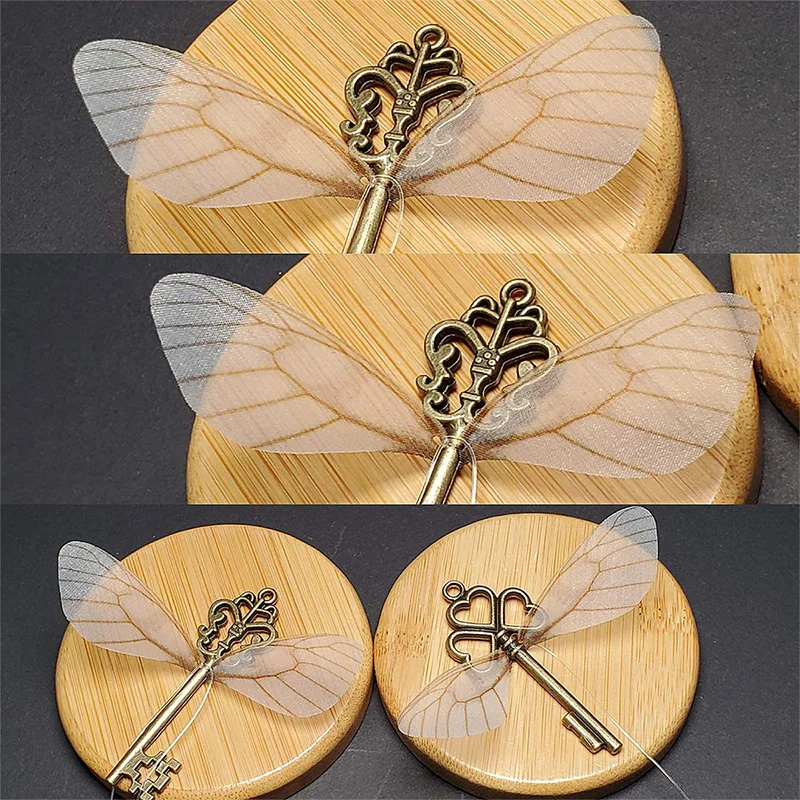 Vintage Skeleton Keys Flying Key Charms with Dragonfly Wings DIY Realistic Effect for Room Christmas Wedding Party Decoations