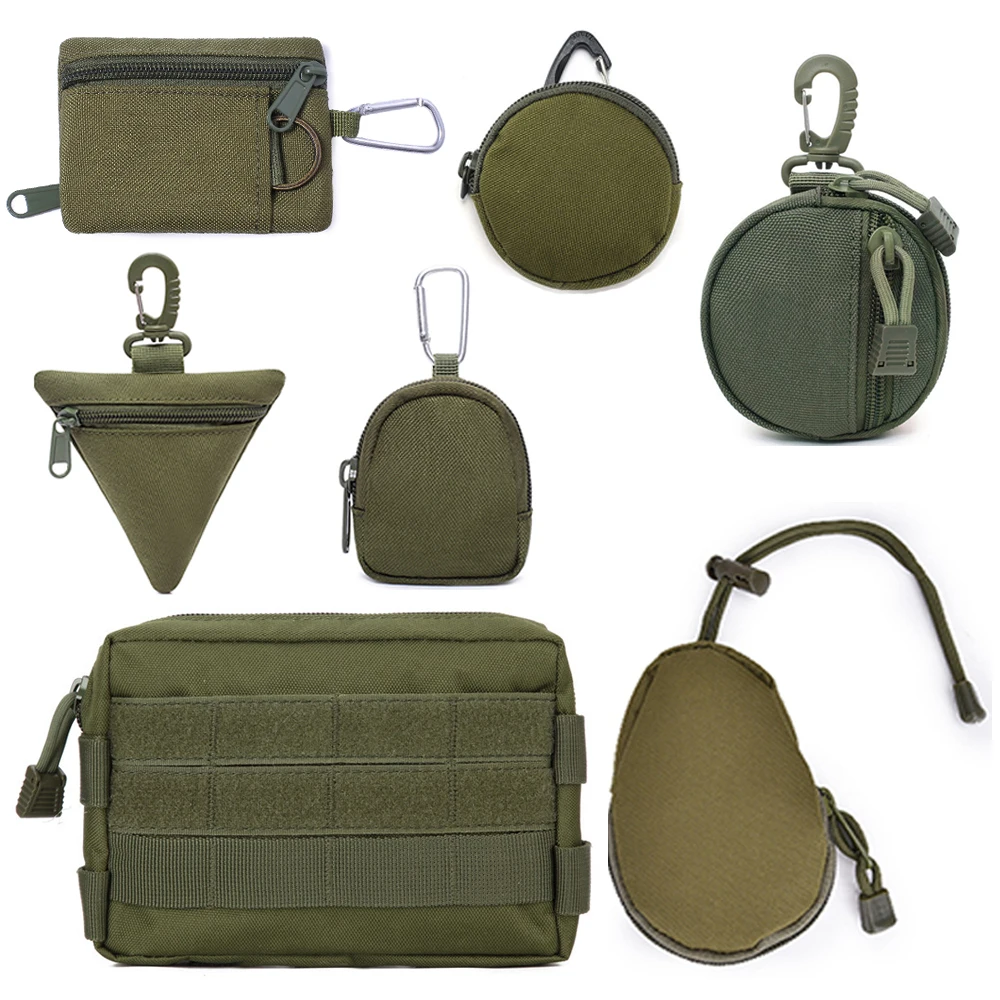 Cartera táctica de bolsillo 1000D, Accesorio militar, bolsa portátil para monedas y dinero, soporte para llaves, bolsa de cintura para caza y Camping